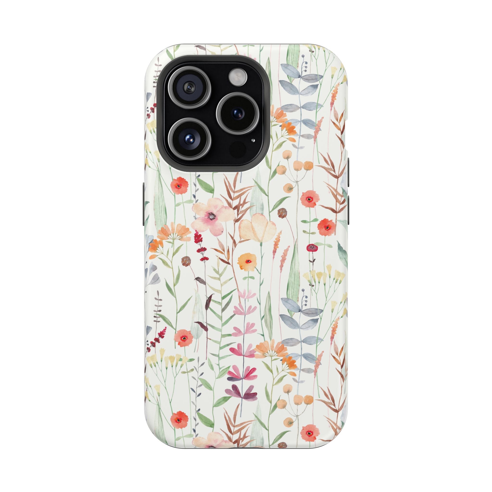 Floral Wildflower Magnetic Phone Case — Impact-Resistant iPhone Cover