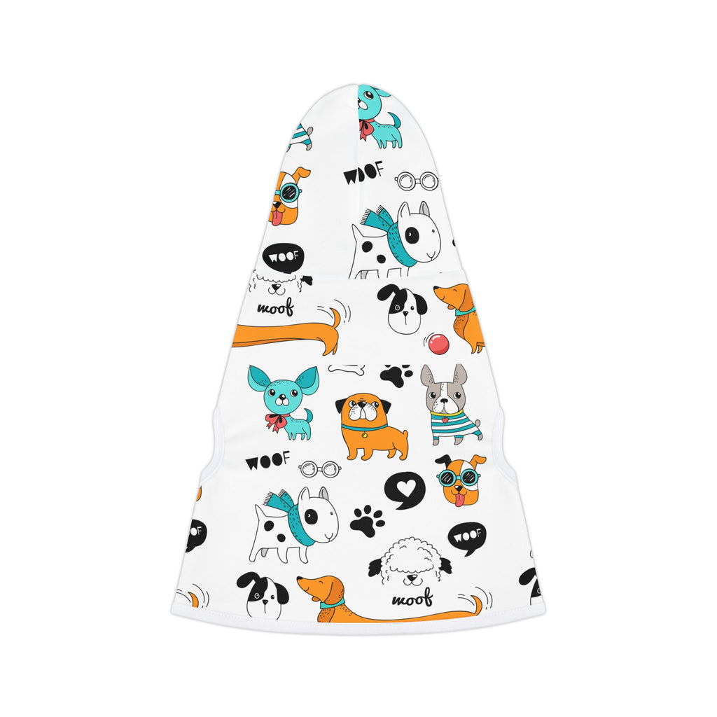 Dog Pattern Pet Hoodie — Cute Cartoon Puppies Print Warm Puppy Hoodie