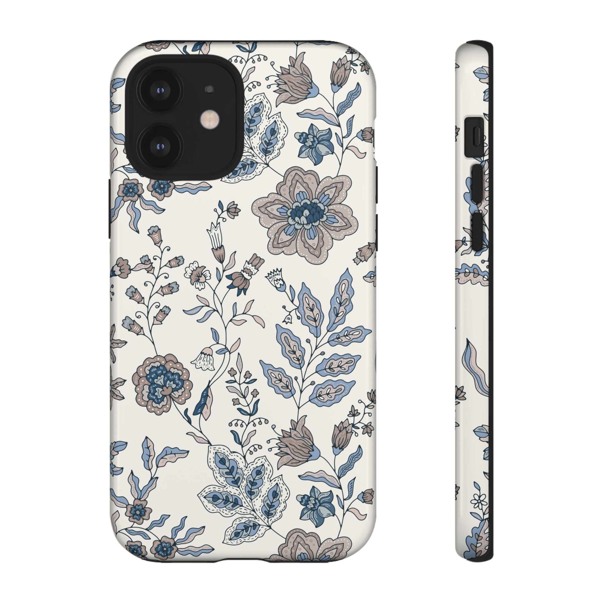 Floral Vintage Blue Tough Phone Case