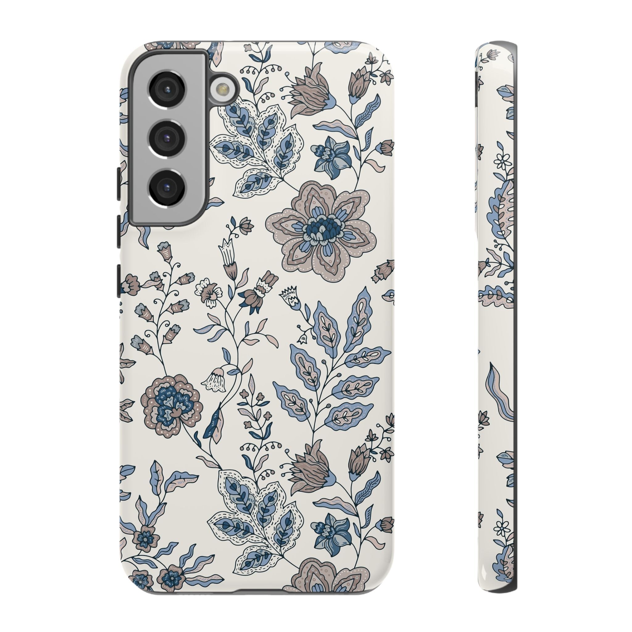 Floral Vintage Blue Tough Phone Case