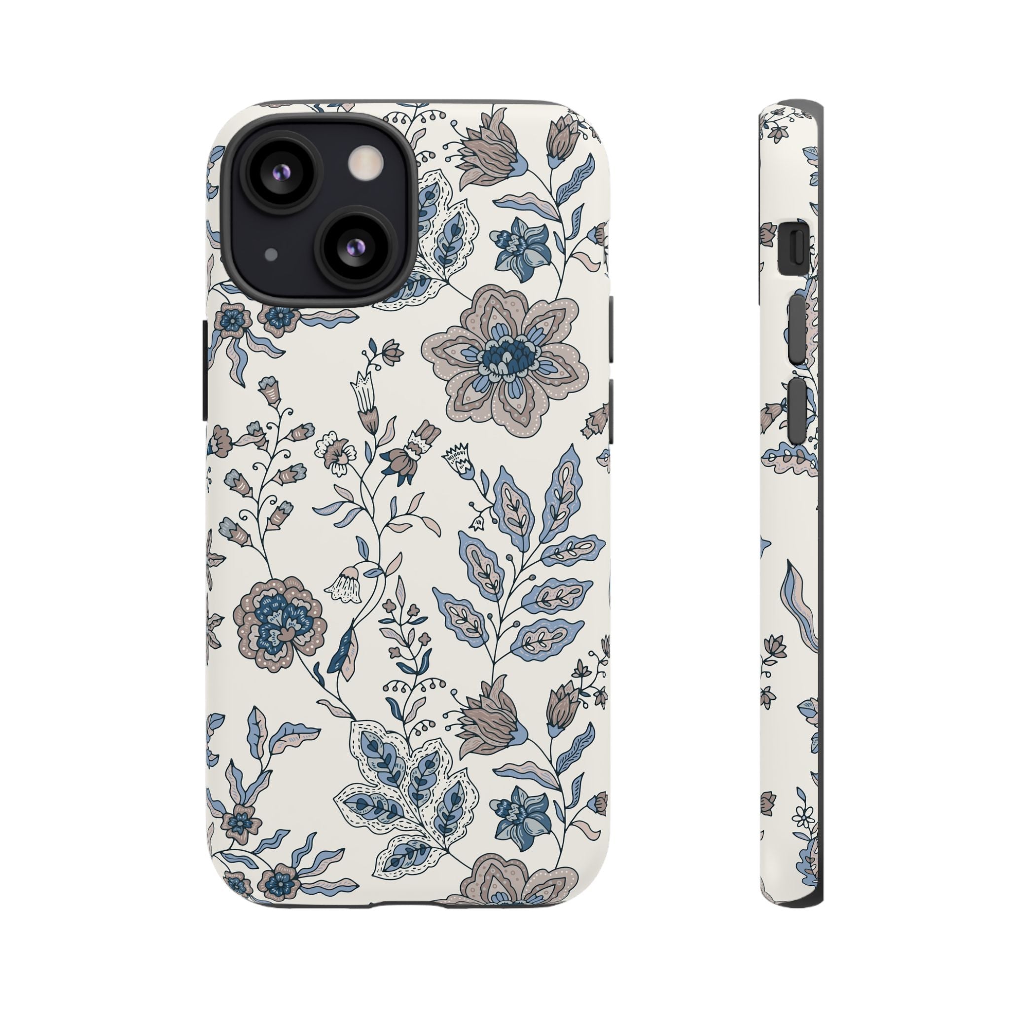 Floral Vintage Blue Tough Phone Case