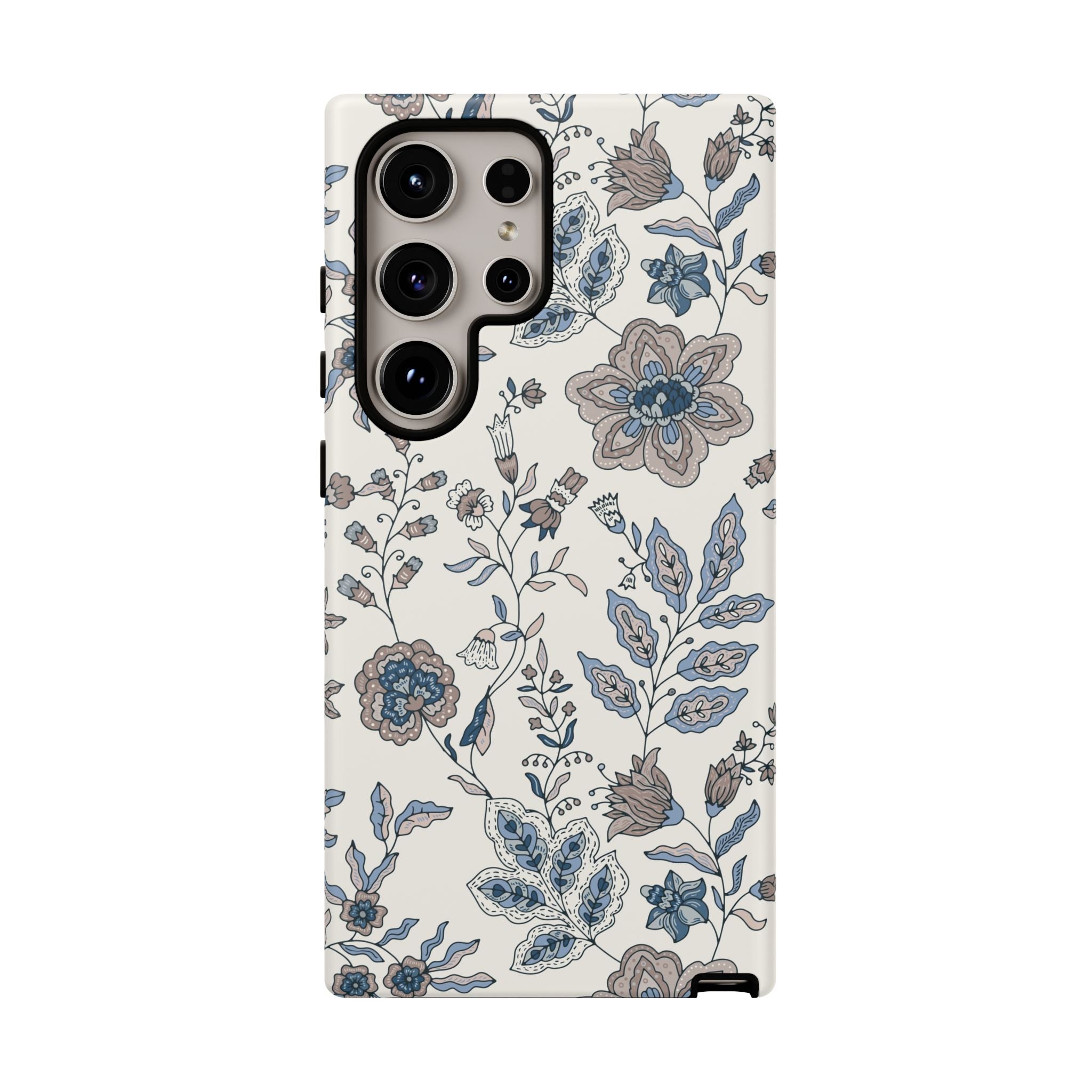 Floral Vintage Blue Tough Phone Case