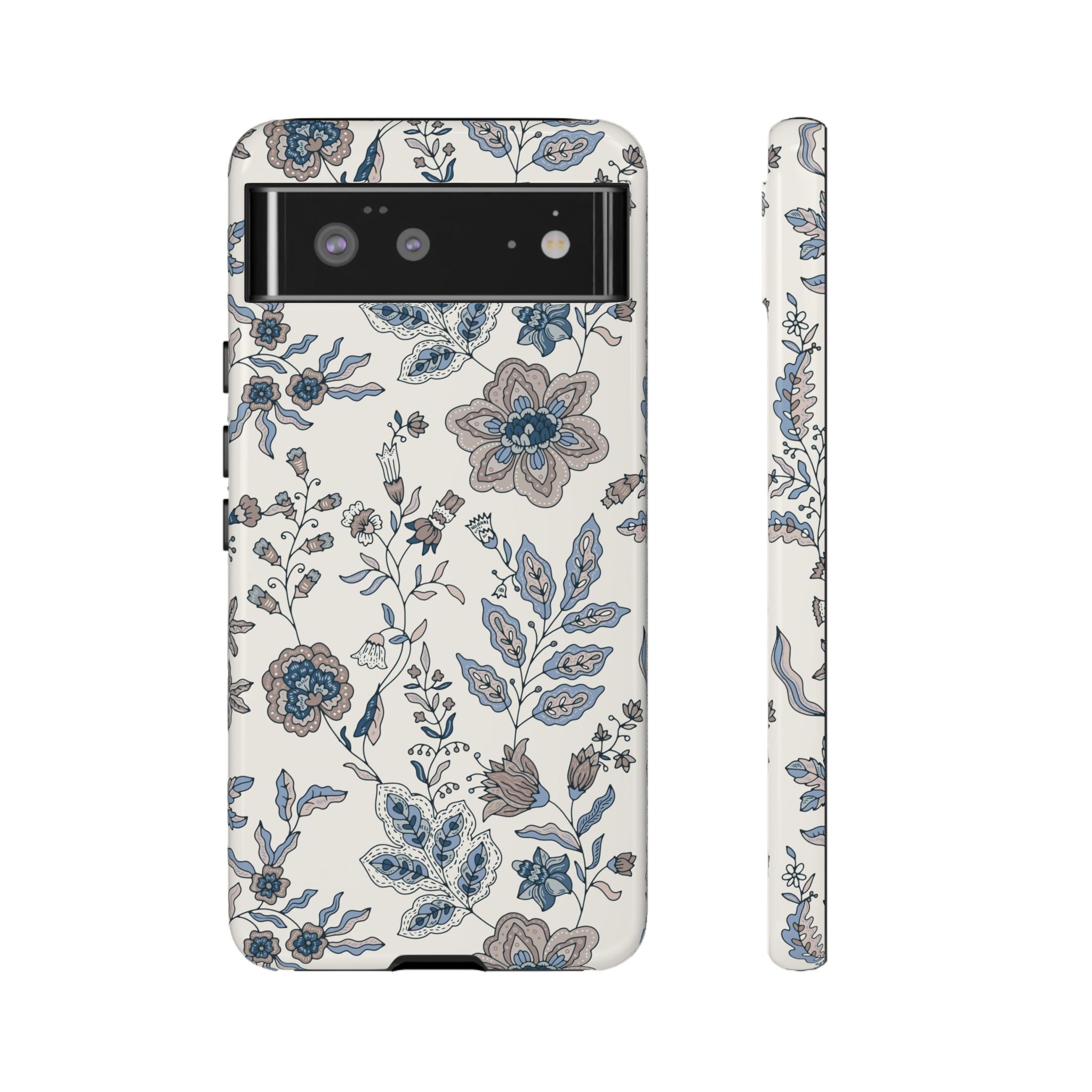 Floral Vintage Blue Tough Phone Case