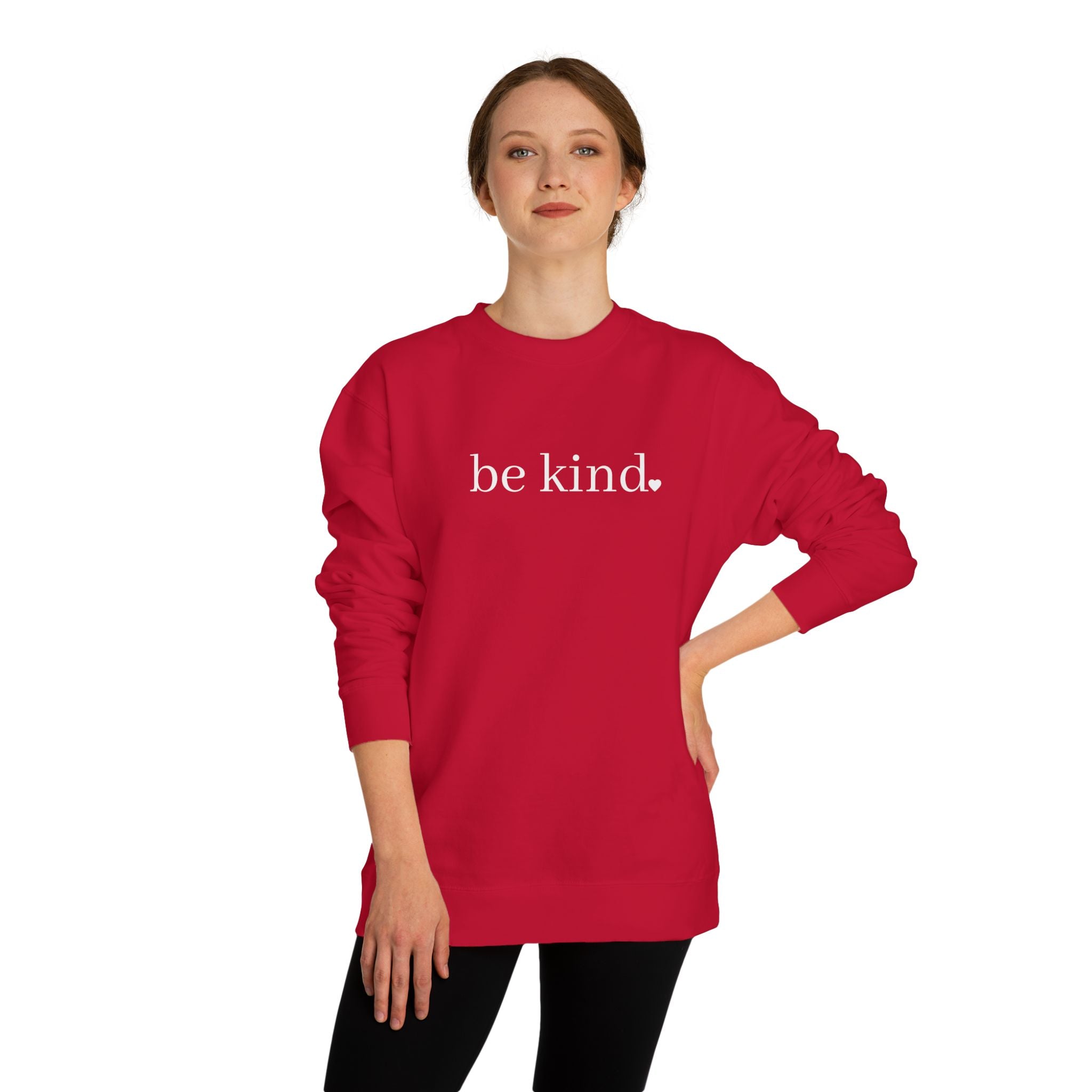 Be Kind Crewneck Sweatshirt — Minimalist Positive Message Pullover