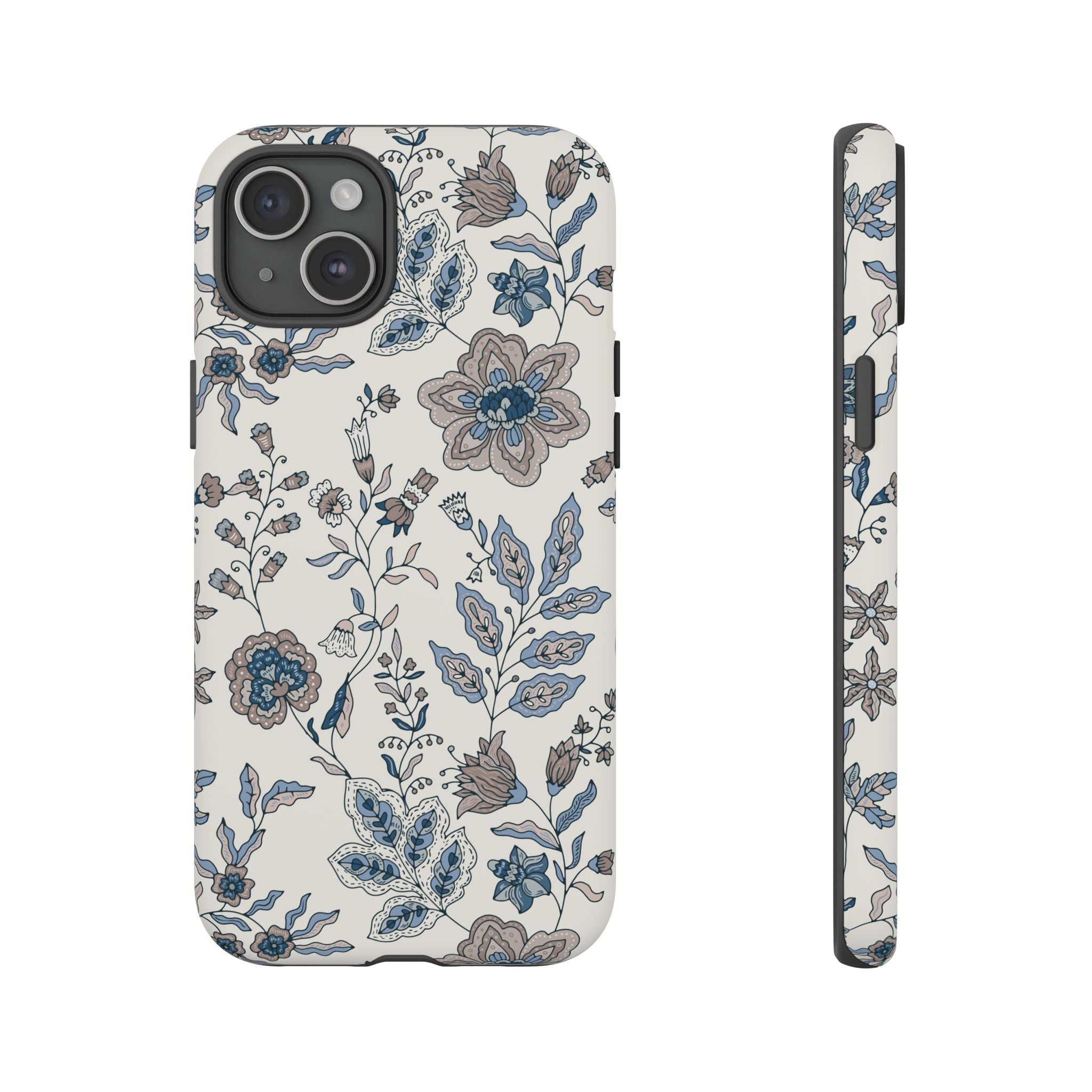 Floral Vintage Blue Tough Phone Case